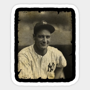 Lou Gehrig Legend in New York Yankees Sticker